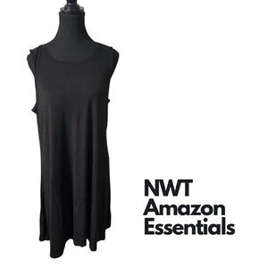 NWT | Amazon Essentials  | Black Swing Tank Dress | Size L